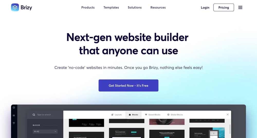 WordPress 网页设计工具推荐 - Brizy Builder
