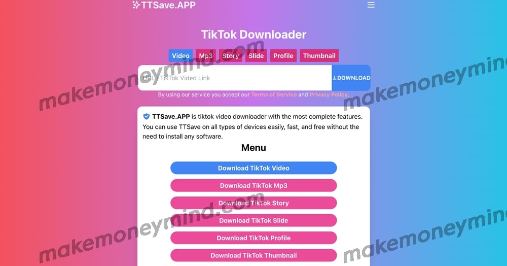 免费 TikTok 视频下载在线工具推荐 - ttsave