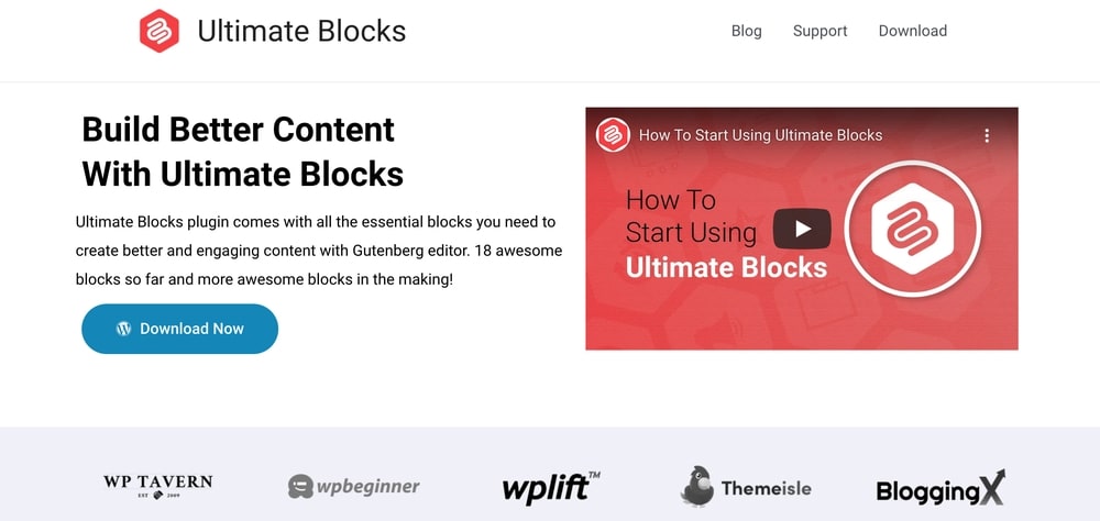 实用免费 WordPress 区块编辑器推荐 - ultimate blocks